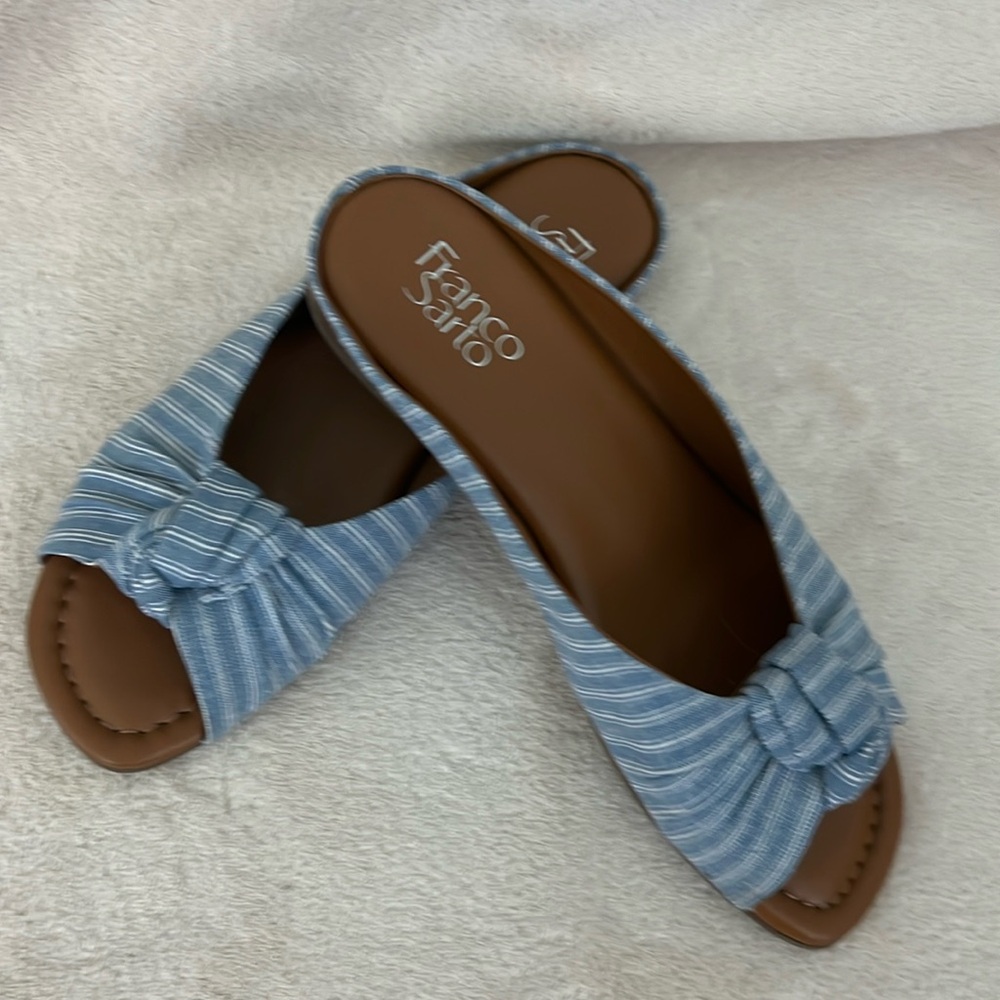 Denim Slide Sandals